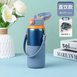 儒乐 防摔弹盖直饮儿童保温杯上学316L食品级大容量水杯