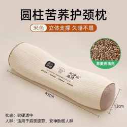 哲堡 颈椎枕头护颈椎助睡眠反弓牵引修复睡觉专用病痛硬支撑圆柱荞麦枕
