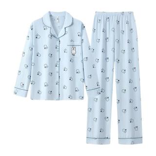 宫蝶 米菲卡通印花 长袖家居服套装