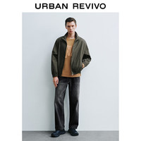 URBAN REVIVO UUY150008 立领拉链夹克 深绿 M