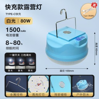 一生不变 太阳能便携露营充电帐篷灯户外照明灯泡超长续航应急超亮野营挂灯