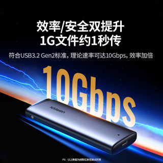 绿联 CM767 M.2 NVMe移动硬盘盒 Type-C3.2 10Gbps
