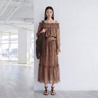 ONLY 长款长袖连衣裙 126107050