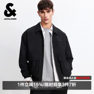杰克琼斯 杰克·琼斯（JACK&JONES） 2026年春季款男装夹克宽松翻领长袖外套时尚百搭潮上衣226121023