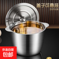 不锈钢猪油罐大容量猪油锅耐高温家用调味罐双耳带盖 闭口盖猪油罐2升-无赠品无开口