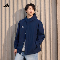 adidas 男士连帽夹克 深靛蓝 S
