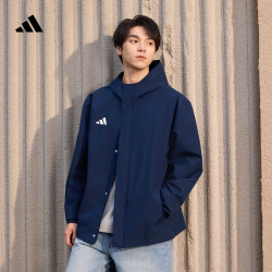adidas 男士连帽夹克 深靛蓝 S