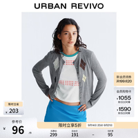 UR URUR2026夏季新款女装潮流针织开衫UYV960028 中灰花灰 M