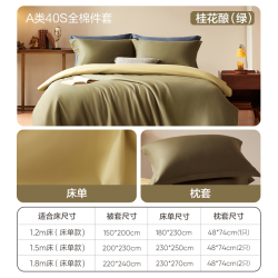 网易严选 水洗棉系列-A类柔有氧全棉四件套2代