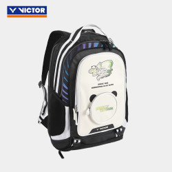 VICTOR 胜利羽毛球包新款多功能熊猫双肩包独立鞋仓BR5026