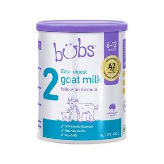 bubs 贝儿 A2蛋白系列 较大婴儿羊奶粉 澳版 2段 400g