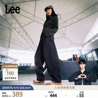 Lee 25秋新松紧腰宽松清水洗男女同款牛仔气球裤潮 清水洗 S