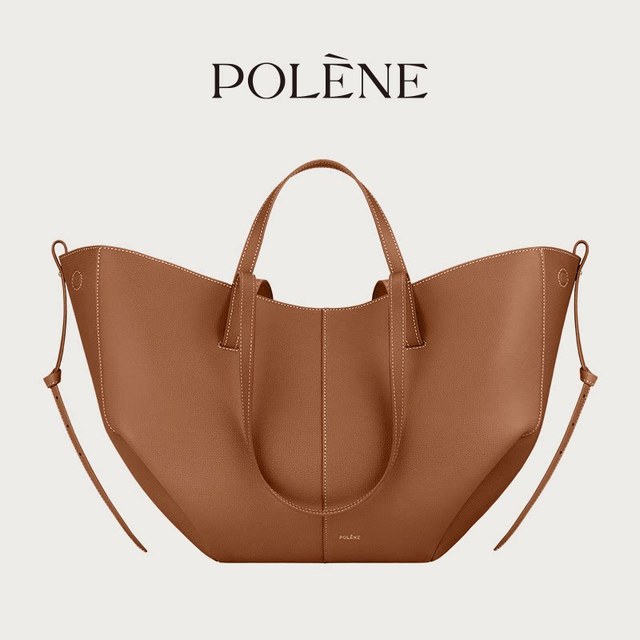POLENE 【荔枝纹】Cyme系列牛皮托特包 Mini女款