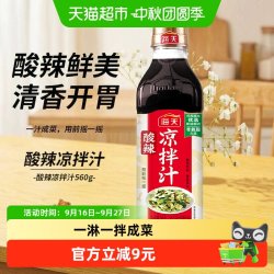 海天 酸辣凉拌汁560g商用家用凉拌菜调味汁酸辣鲜爽冷泡汁捞汁调料 酸辣凉拌汁560g*1瓶