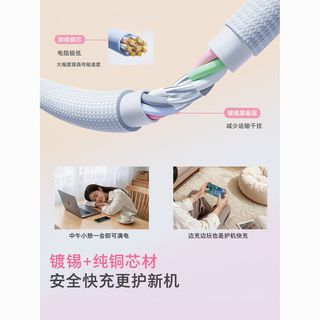 图拉斯 织材质 USB-C/Lightning接口 数据线
