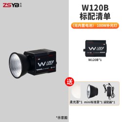 影邦W120B户外摄影补光灯100W拍摄柔光灯全色温100W功率外拍灯100W补光灯旅拍夜景人像漫展摄影补光灯