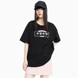 A21 女装休闲短袖t恤2022春夏新款宽松圆领打底衫上衣