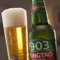 中秋送好礼、PLUS会员：青岛啤酒 1903 全麦拉格啤酒 500mL*12瓶 整箱 拉环瓶装 +赠啤酒豆