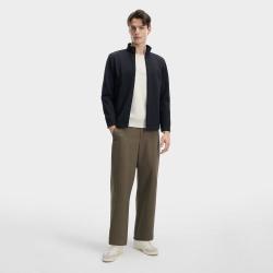 FILA 男装运动外套男士休闲简约商务基础针织长袖外套