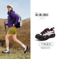 移动端：骆驼 女鞋2026年春夏新款户外徒步黑色运动登山鞋爬山跑步鞋丑萌鞋