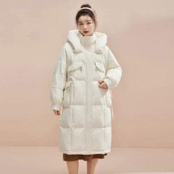 雪中飞 女士长款加厚羽绒服