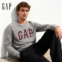 Gap 男女装秋季款撞色Logo宽松圆领针织衫上衣美版789791