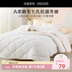 百丽丝 水星集团旗下 被子被芯亲肤秋冬保暖加厚被芯七孔透气冬被 A类|七孔透气纤维冬被 220cm×240cm