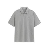 Gap 892476 纯棉小熊刺绣 浅灰色 XL 男士POLO衫