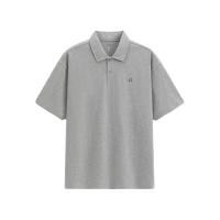 Gap 892476 纯棉小熊刺绣 浅灰色 XL 男士POLO衫