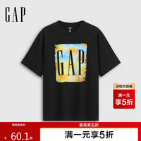 Gap 男女装2026春季新款纯棉logo印花宽松短袖T恤休闲上衣854740