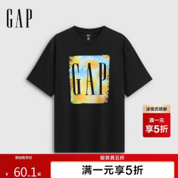 Gap 男女装2026春季新款纯棉logo印花宽松短袖T恤休闲上衣854740