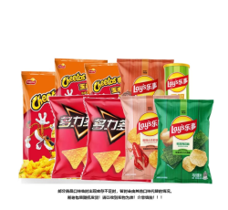 乐事 薯片组合装 黄瓜+奇多牛排+烧烤+多力芝士+鱿鱼+火鸡面 665g