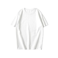新疆棉500g重磅纯棉短袖t恤白色宽松打底衫大码内搭加厚男女高级