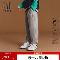 Gap 男童远红外发热摇粒绒卫裤606679 浅灰