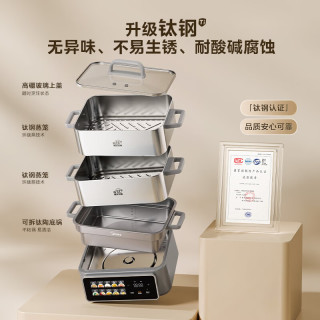 美的 ZGC3023F4Pro 钛钢可拆底 18.5L 电蒸锅