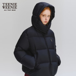 TEENIE WEENIE 小熊女款短款羽绒服 黑色 S