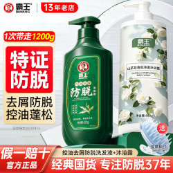霸王 控油去屑防脱洗发水侧柏叶固发滋养水杨酸清洁头屑丰盈蓬松洗头膏 控油去屑防脱洗发水520g+沐浴露680ml