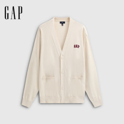 Gap 男装秋季刺绣logo针织外套