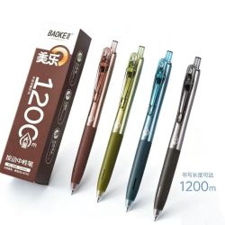 宝克 黑色中性笔 0.5mmCS双珠笔尖 12支装+赠 12 支笔芯