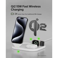 贝尔金 WIZ029tt BoostCharge Pro 3合1 MagSafe无线充电器 白色