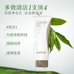 一叶子 黑茶洁面膏控油清爽洁面乳洗面奶生日礼物（买一赠一）