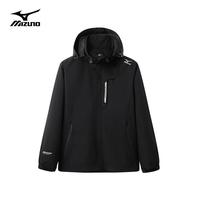 美津浓 户外休闲夹克男女春秋薄款防风防水外套RTA2CC3103 黑色 3XL