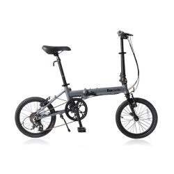 Baicycle K6 超轻铝合金 16寸 七级变速 金属风暴灰 折叠自行车