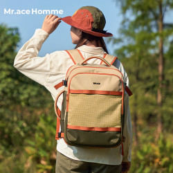Mr.ace Homme 大学生多隔层电脑包男大容量通勤出差旅行双肩包高中生大容量书包