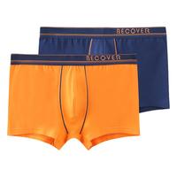 舒雅 Becover系列 3A抗菌平角内裤 宝蓝+橘色 2XL 2条装