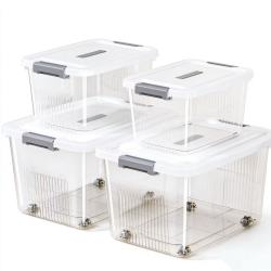 稻草熊 高透收纳箱透明家用 两件套中号*2