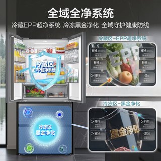 Haier 海尔 山茶花2.0 Pro系列 BCD-502WGHFDC4FBU1(灰) 风冷多门冰箱 502L 灰色