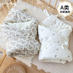 新生儿产房包被婴儿纯棉包被宝宝抱被春夏薄款豆豆绒薄棉秋冬加厚
