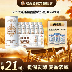 双合盛 12.5°P 精酿德式小麦啤酒500ml*18听 整箱