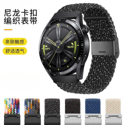 适用华为GT5手表Watch3Pro手表表带GT4编织尼龙2E弹力22Watch4Pro